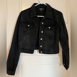 Missguided Petite Black Denim Jacket